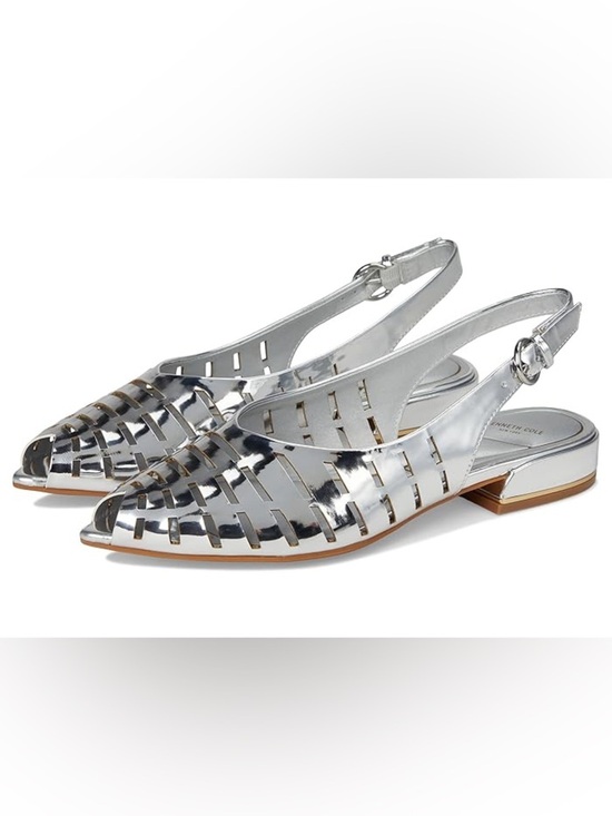 Kenneth Cole Shoes - Kenneth Cole New York Calabra Slingback Flats in silver.